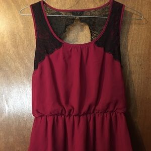Beautiful red top with lace